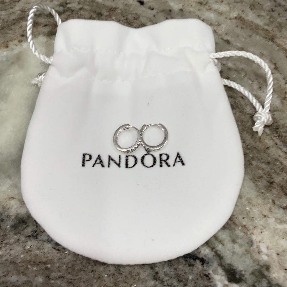 Pandora White Drawstring Pouch